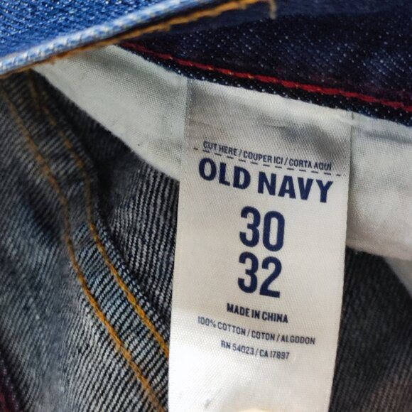 Old Navy Jeans men's size 30/32 dark wash ink blue Famous Jeans  boot cut - Picture 6 of 13
